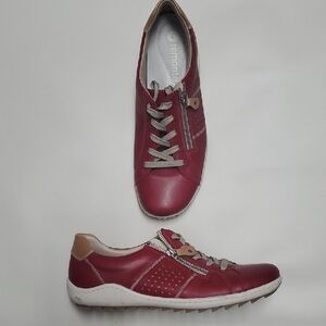 Remonte Red Leather Sneakers